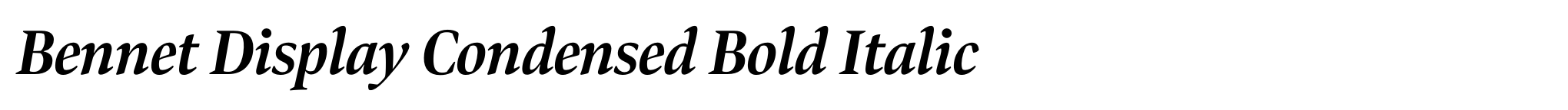 Bennet Display Condensed Bold Italic image